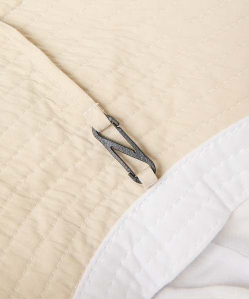 PAPILLONNER（パピヨネ）の「M_ナイロンドロストバケット/WEB限定（ハット・レディース・オフホワイト/ブラック・FREE）」の5枚目の写真