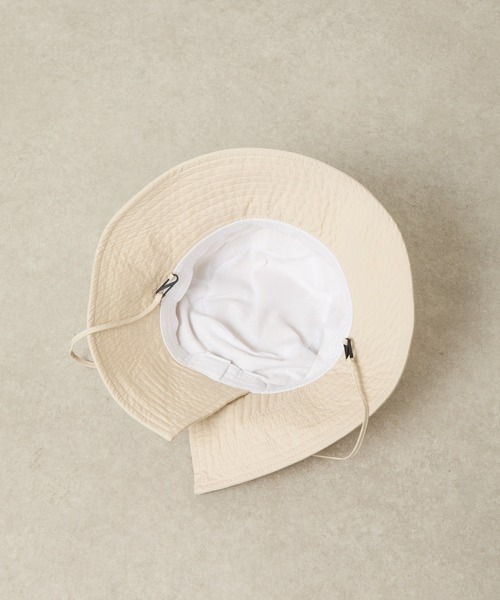 PAPILLONNER（パピヨネ）の「M_ナイロンドロストバケット/WEB限定（ハット・レディース・オフホワイト/ブラック・FREE）」の4枚目の写真