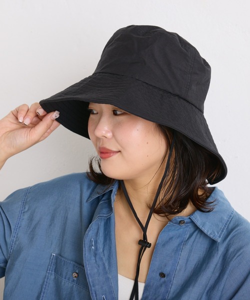 PAPILLONNER（パピヨネ）の「M_ナイロンドロストバケット/WEB限定（ハット・レディース・オフホワイト/ブラック・FREE）」の15枚目の写真