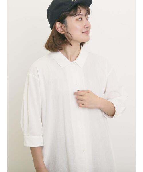 Samansa Mos2（サマンサ モスモス）の「【S/Mサイズ】◎柄アソートシャツワンピース（ワンピース・レディース・ミント/オフホワイト/ブルー/ブラック・S/M）」の6枚目の写真