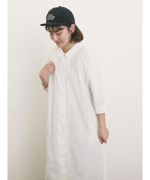 Samansa Mos2（サマンサ モスモス）の「【S/Mサイズ】◎柄アソートシャツワンピース（ワンピース・レディース・ミント/オフホワイト/ブルー/ブラック・S/M）」の7枚目の写真