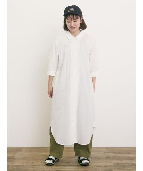 Samansa Mos2（サマンサ モスモス）の「【S/Mサイズ】◎柄アソートシャツワンピース（ワンピース・レディース・ミント/オフホワイト/ブルー/ブラック・S/M）」の8枚目の写真