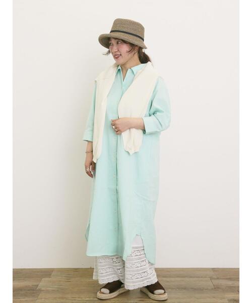 Samansa Mos2（サマンサ モスモス）の「【S/Mサイズ】◎柄アソートシャツワンピース（ワンピース・レディース・ミント/オフホワイト/ブルー/ブラック・S/M）」の17枚目の写真