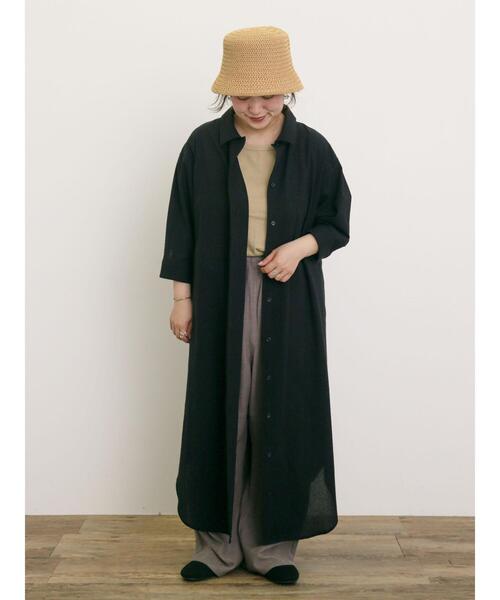 Samansa Mos2（サマンサ モスモス）の「【S/Mサイズ】◎柄アソートシャツワンピース（ワンピース・レディース・ミント/オフホワイト/ブルー/ブラック・S/M）」の18枚目の写真