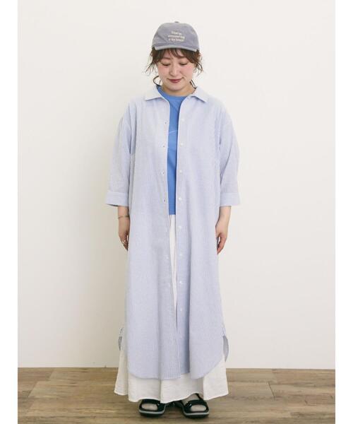 Samansa Mos2（サマンサ モスモス）の「【S/Mサイズ】◎柄アソートシャツワンピース（ワンピース・レディース・ミント/オフホワイト/ブルー/ブラック・S/M）」の20枚目の写真