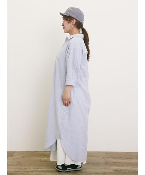 Samansa Mos2（サマンサ モスモス）の「【S/Mサイズ】◎柄アソートシャツワンピース（ワンピース・レディース・ミント/オフホワイト/ブルー/ブラック・S/M）」の21枚目の写真