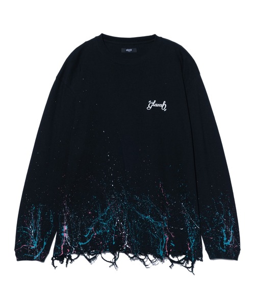 glamb（グラム）の「Damage Splash Paint Cutsew / ダメージスプラッシュペイントカットソー（Tシャツ/カットソー・メンズ・ブラック/ホワイト/レッド・S/M/L）」の6枚目の写真