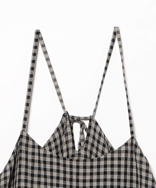 Ray BEAMS（レイビームス）の「ワッシャー チェック キャミワンピース（ワンピース・レディース・ラベンダー/ブラック・ONE SIZE）」の10枚目の写真