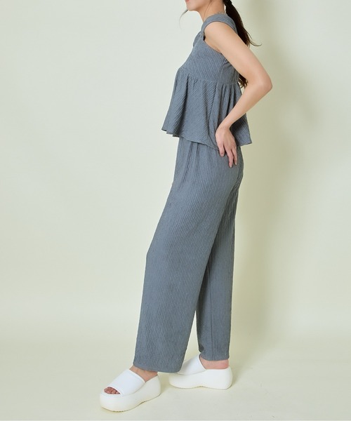 GORGE(ゴージ)の「《ワッシャー×楽ちん映え》キャミ&パンツセットアップ(パンツドレス・レディース・ブラック/グレイッシュベージュ/グレー・F)」の9枚目の写真