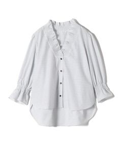 GANNI/ガニー COTTON POPLIN コットンポプリンラッフルシャツ