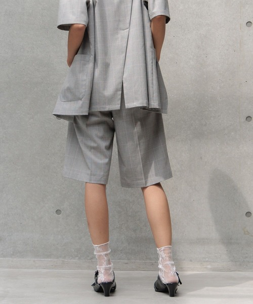 PAGEBOY（ページボーイ）の「ライトエステルハーフパンツ（スラックス・レディース・チェック/チャコールグレー/ブラック・FREE）」の16枚目の写真