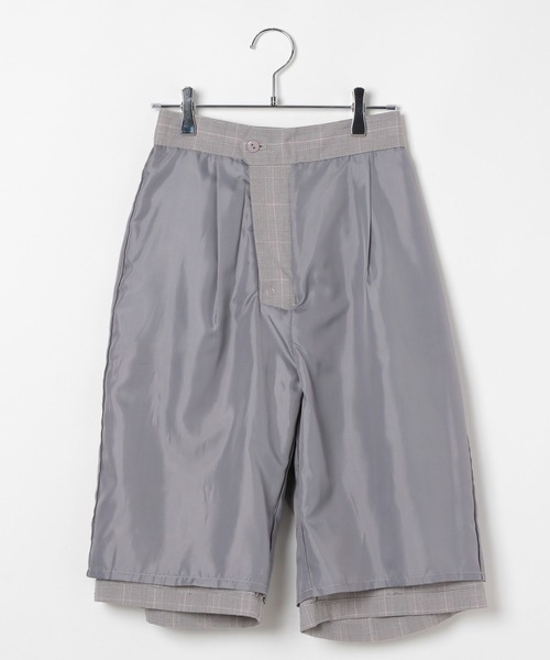 PAGEBOY（ページボーイ）の「ライトエステルハーフパンツ（スラックス・レディース・チェック/チャコールグレー/ブラック・FREE）」の14枚目の写真