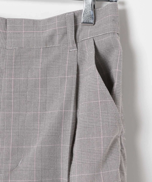 PAGEBOY（ページボーイ）の「ライトエステルハーフパンツ（スラックス・レディース・チェック/チャコールグレー/ブラック・FREE）」の9枚目の写真