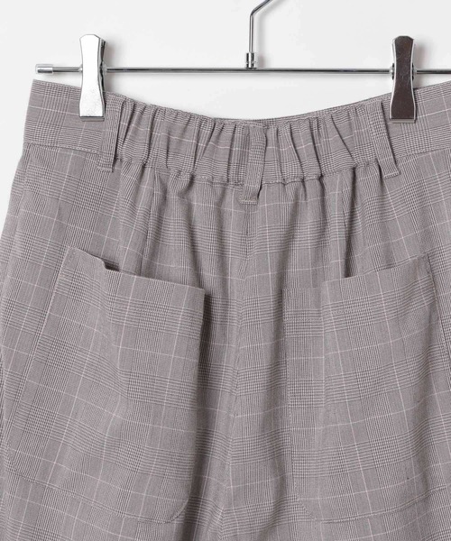 PAGEBOY（ページボーイ）の「ライトエステルハーフパンツ（スラックス・レディース・チェック/チャコールグレー/ブラック・FREE）」の7枚目の写真