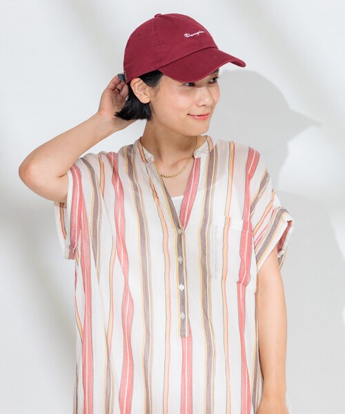 FREAK'S STORE（フリークスストア）の「インド コットンクレープヘンリーネックワンピース（シャツワンピース・レディース・ナチュラル/ブラック/ワイン/ネイビー・ﾌﾘ-）」の19枚目の写真