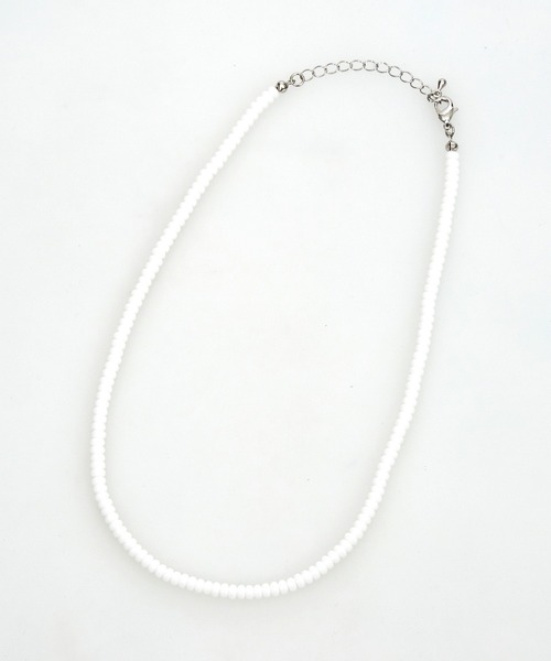 an meets zakka(アンミツザッカ)の「an meets zakka ガラスビーズネックレス(40cm)(ネックレス・レディース・ブルー/グリーン/レッド/ベージュ/ブラック/ホワイト・40cm)」の1枚目の写真