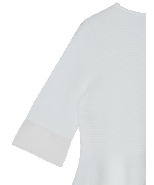 セール】MEDI WHOLEGARMENT PEPLUM KNIT TOP（Tシャツ