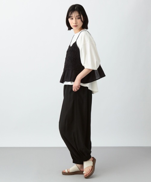 studio CLIP（スタディオクリップ）の「《natural by clip》タックボリュームパンツ[プチサイズあり]（その他パンツ・レディース・ベージュ/オフホワイト/ブラック・FREE/PF）」の14枚目の写真