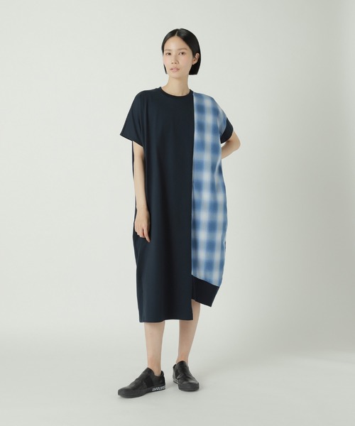 ZUCCa（ズッカ）の「チェックドッキングジャージィー / ワンピース / S（ワンピース・レディース・ネイビー/ブラック/ホワイト・M size）」の3枚目の写真