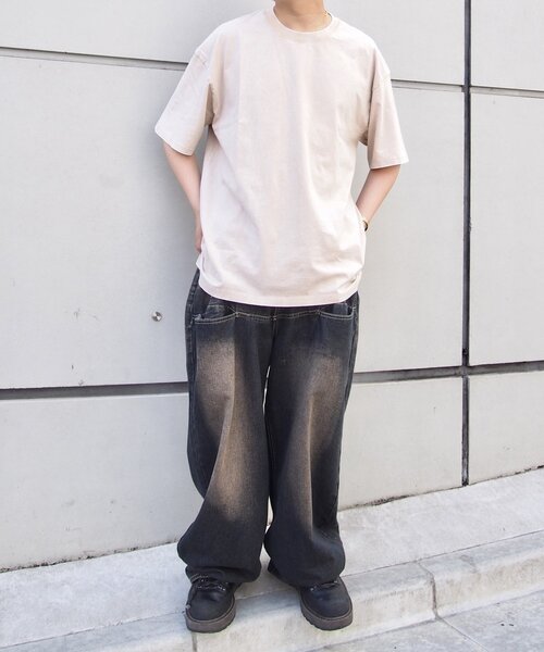 WHO'S WHO gallery（フーズフーギャラリー）の「【3サイズ展開】KOOKY'NケミカルウォッシュTEE（Tシャツ/カットソー・レディース・アイボリー/チャコールグレー/グレー・MEDIUM/LARGE/SMALL）」の5枚目の写真