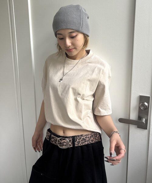 WHO'S WHO gallery（フーズフーギャラリー）の「【3サイズ展開】KOOKY'NケミカルウォッシュTEE（Tシャツ/カットソー・レディース・アイボリー/チャコールグレー/グレー・MEDIUM/LARGE/SMALL）」の7枚目の写真