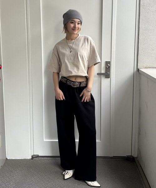 WHO'S WHO gallery（フーズフーギャラリー）の「【3サイズ展開】KOOKY'NケミカルウォッシュTEE（Tシャツ/カットソー・レディース・アイボリー/チャコールグレー/グレー・MEDIUM/LARGE/SMALL）」の8枚目の写真