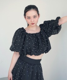 eimy istoire - eimy フロントボタンコンビブラウス eimy istoire（エイミーイストワール）の「フロントボタンコンビ
