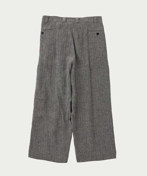 URU TOKYO（ウルトーキョー）の「【URU TOKYO】FRONT TUCK PANTS（その他パンツ・メンズ・ライトベージュ/ブラック・1/2）」の3枚目の写真