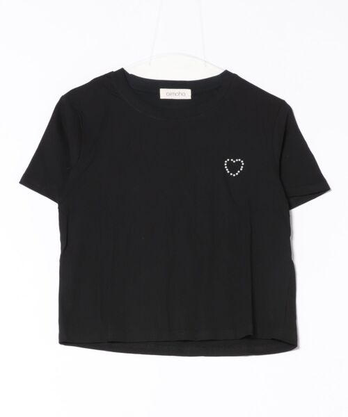 【MIM the wardrobe】ワンハートTシャツ★韓国 SALE／◇オーロラリフレクター ハートロゴ Tシャツ◇wi-299592