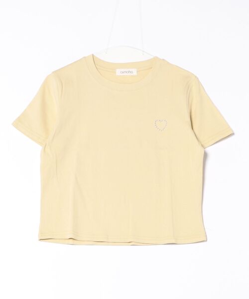 【SALE】【Rinascimento】ハートワンポイントTシャツ▼☆ITRIN124701 ハートワンポイントTシャツ（Tシャツ/カットソー）｜aimoha