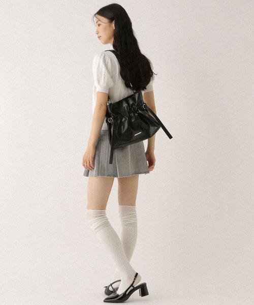 Heather(ヘザー)の「Wカラーポロニット(半袖) 497363(ニット/セーター・レディース・グレー/オフホワイト/ネイビー・FREE)」の9枚目の写真