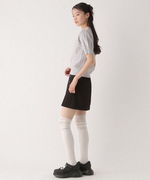 Heather(ヘザー)の「Wカラーポロニット(半袖) 497363(ニット/セーター・レディース・グレー/オフホワイト/ネイビー・FREE)」の18枚目の写真