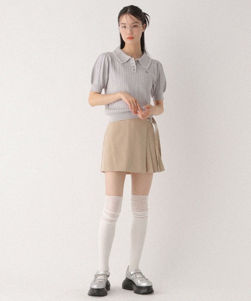 Heather(ヘザー)の「Wカラーポロニット(半袖) 497363(ニット/セーター・レディース・グレー/オフホワイト/ネイビー・FREE)」の20枚目の写真