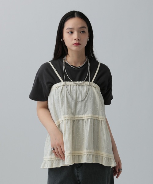 LEPSIM(レプシィム)の「2WAYレイヤードスカート 492020(スカート・レディース・ブラック/オフホワイト・FREE)」の5枚目の写真