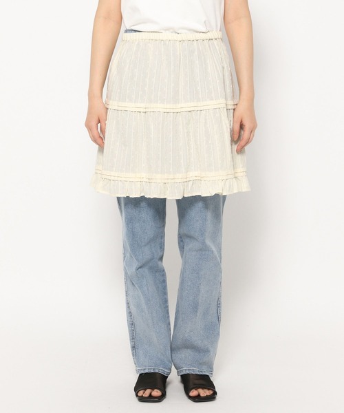 LEPSIM(レプシィム)の「2WAYレイヤードスカート 492020(スカート・レディース・ブラック/オフホワイト・FREE)」の21枚目の写真