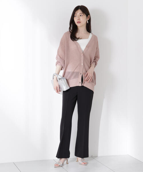 PROPORTION BODY DRESSING（プロポーションボディドレッシング）の「美脚フレアーパンツ / 1215230602（その他パンツ・レディース・ホワイト系その他/ブラック・MEDIUM/SMALL/P/S）」の8枚目の写真