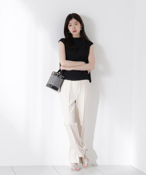 PROPORTION BODY DRESSING（プロポーションボディドレッシング）の「美脚フレアーパンツ / 1215230602（その他パンツ・レディース・ホワイト系その他/ブラック・MEDIUM/SMALL/P/S）」の16枚目の写真