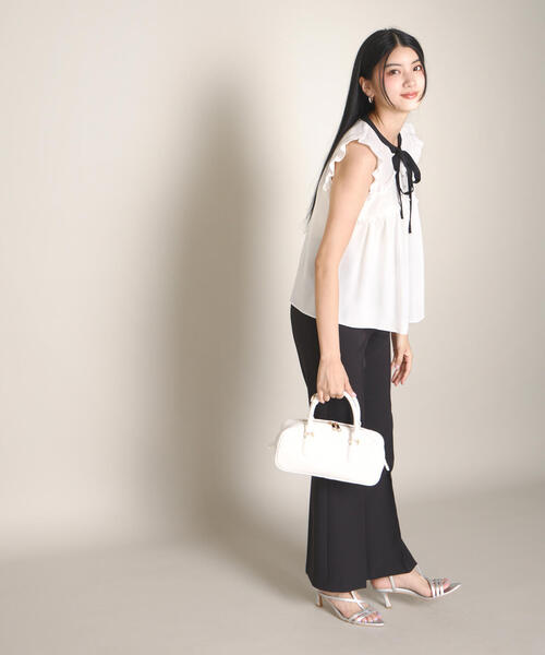 PROPORTION BODY DRESSING（プロポーションボディドレッシング）の「美脚フレアーパンツ / 1215230602（その他パンツ・レディース・ホワイト系その他/ブラック・MEDIUM/SMALL/P/S）」の2枚目の写真