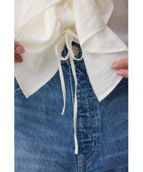 AZUL by moussy(アズールバイマウジー)の「ラッフルフリル5分袖ブラウス(シャツ/ブラウス・レディース・ブラック/ピンク/アイボリー・FREE)」の15枚目の写真