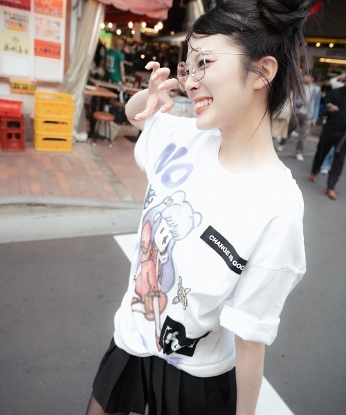 ROYAL FLASH(ロイヤルフラッシュ)の「Guernika/ゲルニカ/らんま1/2 Paint T-shirt / シャンプー(Tシャツ/カットソー・メンズ・ホワイト・L/XL)」の12枚目の写真