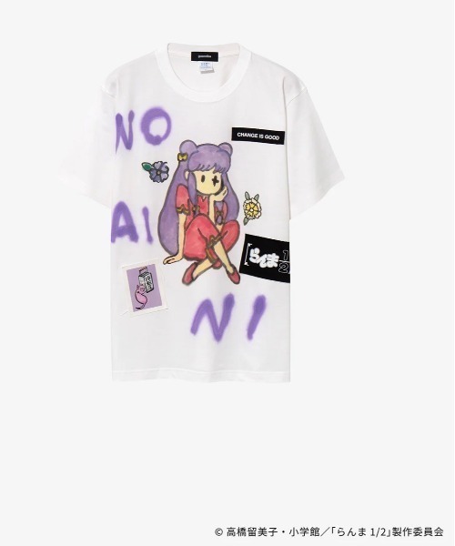 ROYAL FLASH(ロイヤルフラッシュ)の「Guernika/ゲルニカ/らんま1/2 Paint T-shirt / シャンプー(Tシャツ/カットソー・メンズ・ホワイト・L/XL)」の2枚目の写真