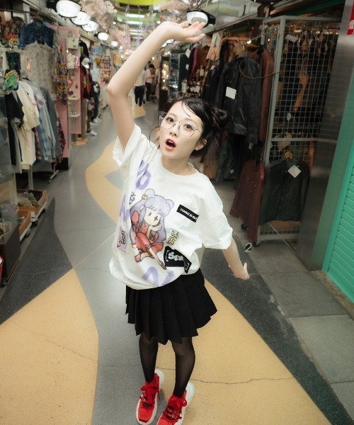 ROYAL FLASH(ロイヤルフラッシュ)の「Guernika/ゲルニカ/らんま1/2 Paint T-shirt / シャンプー(Tシャツ/カットソー・メンズ・ホワイト・L/XL)」の6枚目の写真