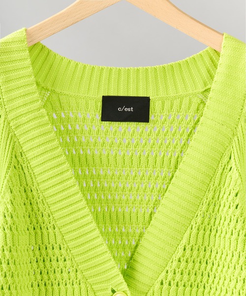 カーディガン 「 c/est / シーエ 」 Net Mesh Cardigan　 レディース メンズ c/est カーディガン 「 / シーエ 」 Net Mesh Cardigan