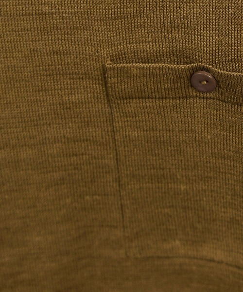 SALON adam et rope'（サロン アダム エ ロペ）の「クロップドハーフスリーブリネンニット［ドライタッチ・洗える］（Tシャツ/カットソー・レディース・カーキ/ブラック/オフホワイト/ブルー/ピンク・FREE）」の7枚目の写真