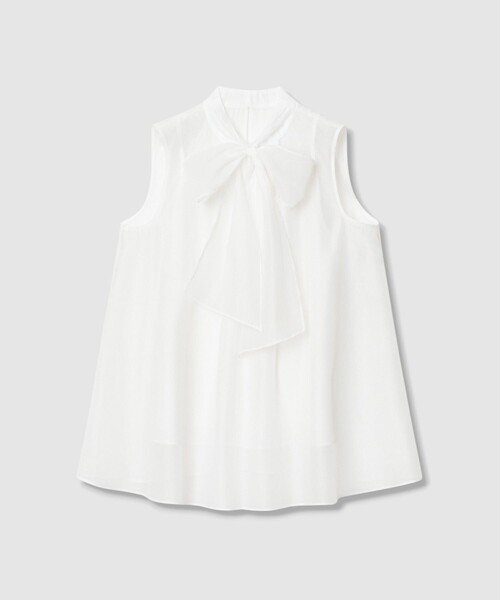 ANAYI（アナイ）の「ソフトオーガンジーリボンボウタイ ブラウス（シャツ/ブラウス・レディース・ホワイト・36/38）」の8枚目の写真