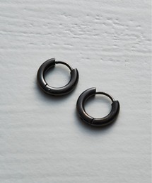【MAISON BREEZE】ピアス ステンレス 細幅 丸甲 直径1.2cm ミニ シンプル ワンタッチ フープピアス　OSWY
