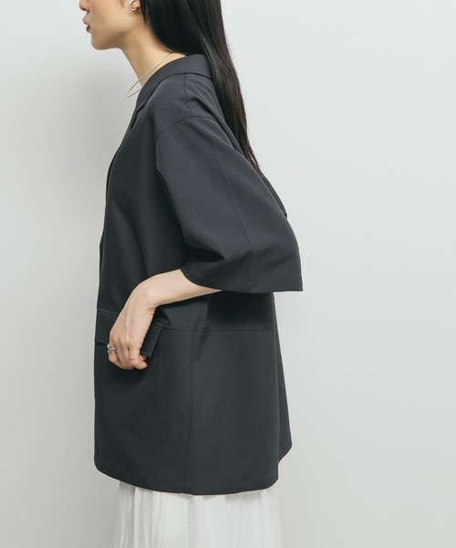 KBF（ケイビーエフ）の「ハーフスリーブルーズジャケット（その他アウター・レディース・チャコールグレー/モカ・ONE）」の12枚目の写真