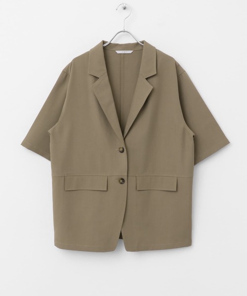 KBF（ケイビーエフ）の「ハーフスリーブルーズジャケット（その他アウター・レディース・チャコールグレー/モカ・ONE）」の17枚目の写真