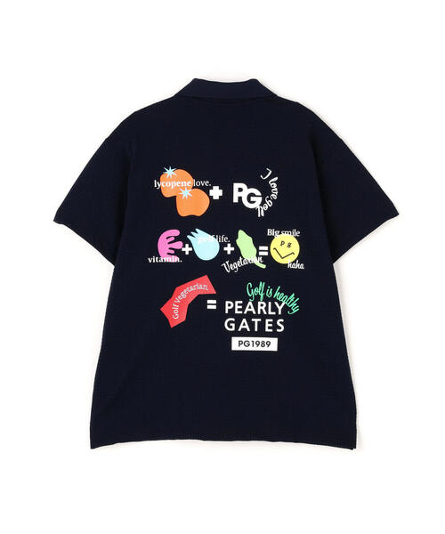 PEARLY GATES(パーリーゲイツ)の「【PEARLY GATES】Pe格子サッカー半袖ポロシャツ <Relaxシリーズ>(ポロシャツ・レディース・ホワイト/ネイビー/オレンジ・LARGE/MEDIUM)」の19枚目の写真