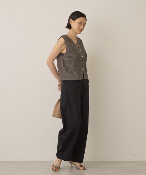 AMERICAN HOLIC（アメリカンホリック）の「ワイドエッグチノパンツ（チノパンツ・レディース・ライトベージュ/ブラック・マルチサイズ）」の8枚目の写真